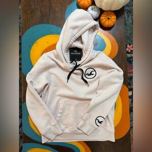 Hollister pastel pink palm leaf Hoodie